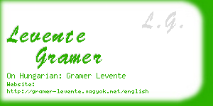 levente gramer business card